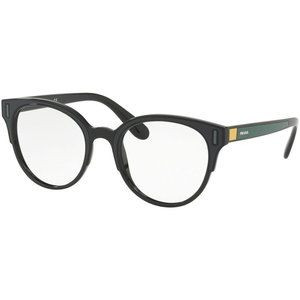 Prada Round Eyeglasses Black / Grey / Yellow w/Dem